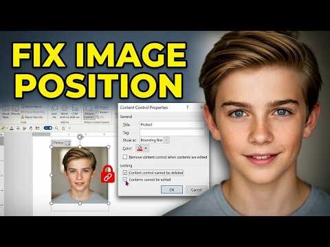 How to Fully Protect An Image From Being Moved or Resized