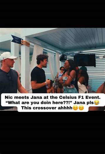 Nic meets Jana at the Celsius Event during F1 weekend. #nicolasvans #nicvans #janacraig #f1 #vlog