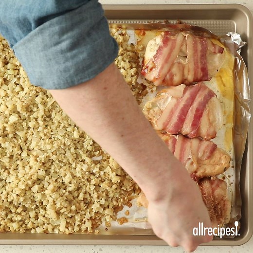 121K views · 963 shares | Sheet Pan Cauliflower Rice and Bacon...