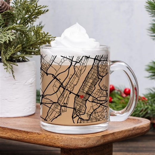 Custom Anniversary Map Mug, Personalized Location City Gift, Minimalist Wedding Map Gifts - Etsy