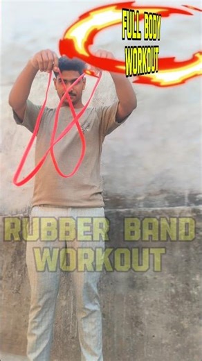 rubber band workout ll #gym #workout #rubber #viral #shorts
