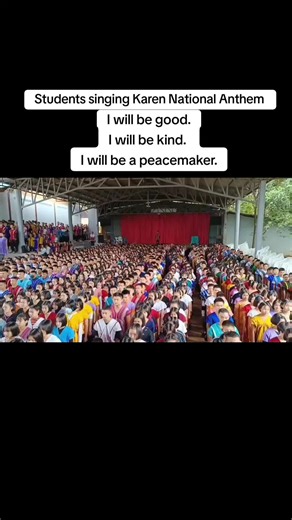 Students Singing Karen National Anthem at Thoo Mweh Khee Learning Center
