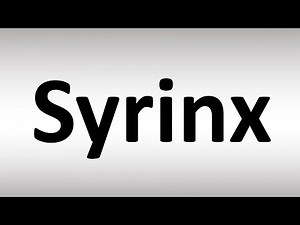 How to Pronounce Syrinx