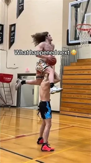 Epic fail basketball dunk attempt