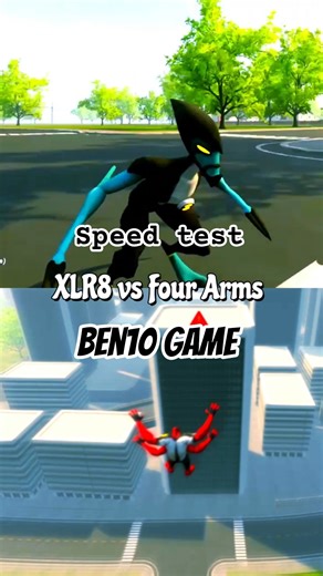 #speedtest XLR8 vs Fourarm I Ben10 Galvan game #ben10 #fanmadegame #ben10classic #gaming #shorts