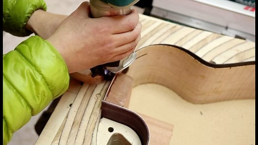 Rim Set Back Radius Routing吉他边框背板弧度铣切