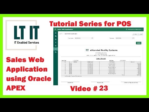 Oracle APEX Complete Project Tutorial# 23 Parameter Report-Sales