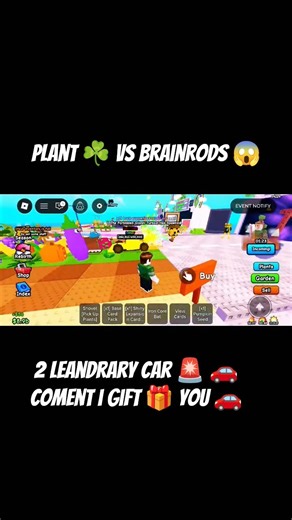 limeted car 🚨🚗 plant ☘️ vs brainrods 😱#robloxshorts #roblox #gaming #shorts subscribe more videos 🎮