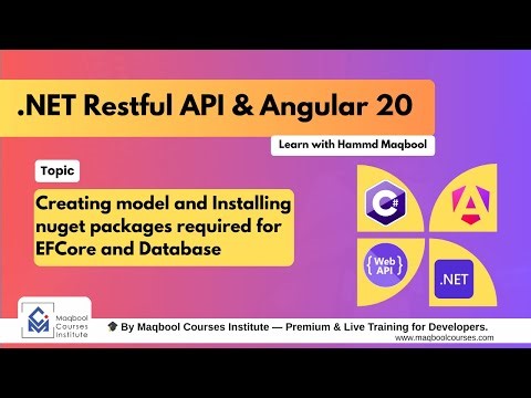 10 Creating model and Installing nuget packages required for EFCore and Database