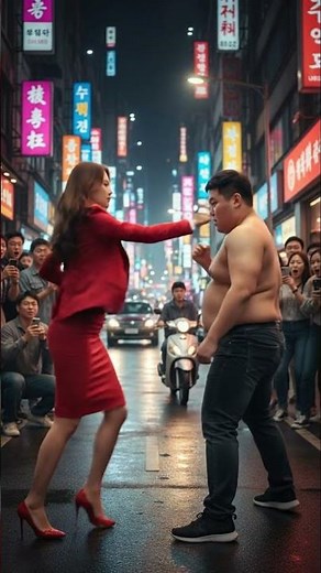 Woman in High Heels LANDS a Brutal Kick – Crowd Explodes! #fight #boxing #ai