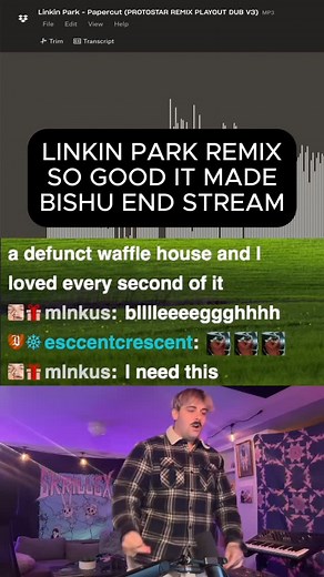 Been loving the reactions this remix has been getting LMFAO @welcome2bishu @linkinpark @m_shinoda #linkinpark #drumandbass #fyp #react #musicreaction | Protostar