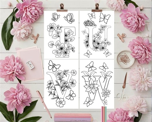 Alphabet Coloring Pages for Kids & Teens | Letter Coloring Worksheets | Printable ABC Coloring Sheets | Educational Digital Download - Etsy