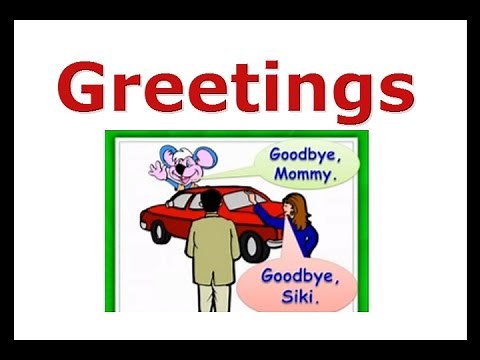 Learn English greetings, ESL Kids Lessons - Hello Hi Goodbye