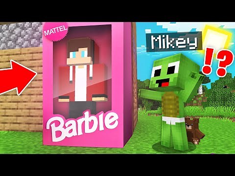 JJ TURNED INTO A BARBIE AND Trolled A Mikey In Minecraft - Minecraft Challenge - Maizen Mizen Parody
