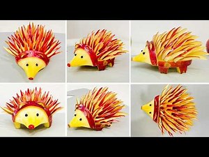 How to Make a Cute Apple Hedgehog | Fruit Art Decoration | Easy Fruit Carving Idea