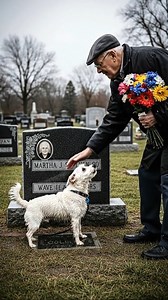 Dog Cries and Howls at Owner's Grave | Heartbreaking Loyalty Description: This is one of the most heartbreaking and powerful moments of animal loyalty caught on video. Watch as a small white dog cries and howls at the grave of his beloved owner, Martha J. Sullivan, until her grieving husband comes over to comfort him. The unwavering bond between pets and humans transcends life and death. The love and grief shown by both the dog and the elderly man are a moving reminder of true companionship. A t