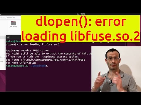 Ubuntu 22.04 Appimages require fuse to run