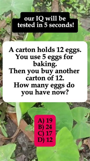 🥚 12 Eggs, Use 5, Buy Another 12 – How Many Now? #shorts