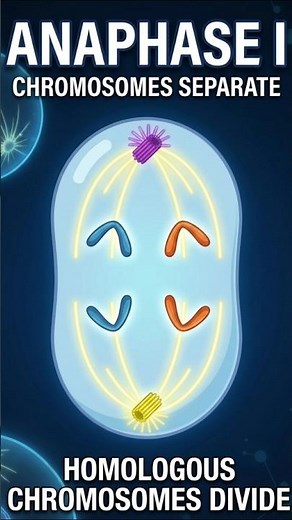Why is Anaphase I called Reduction Division? 🤯🧬 Watch how homologous chromosomes separat #Anaphase1