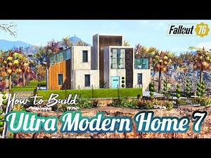 Ultra Modern Home in Burning Springs CAMP Build & How to Build tutorial 4K #fallout76