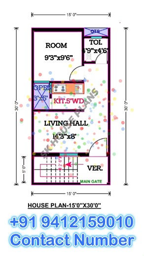50 Gaj Ka House Design / 15 X 30 House Map / House Plan (S NO 1951) | SK House Plans