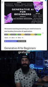 🚀 ¿Sabías que Microsoft tiene su propio curso para crear Apps con IA generativa? 🔹 21 lecciones paso a paso 🔹 Incluye videos, código y recursos prácticos 🔹 Tecnologías usadas: Python, TypeScript, Azure y OpenAI 🔹 100% gratis 🆓 📚 Encuéntralo en "aka.ms/genai-beginners" Ideal si querés empezar en IA generativa creando aplicaciones reales desde cero. #python #typescript #ia #curso #programacion | Brais Moure