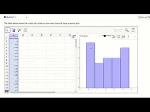 Using GeoGebra to find descriptive statistics for one variable.