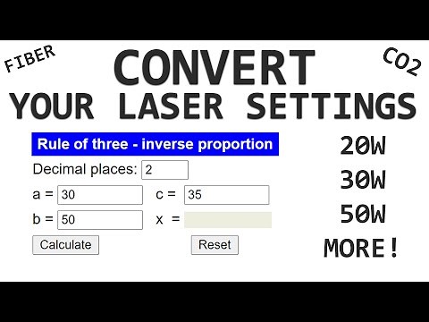 How to Convert/Scale Settings for Different Wattage Machines | Fiber Laser Tutorial 20w 30w 50w
