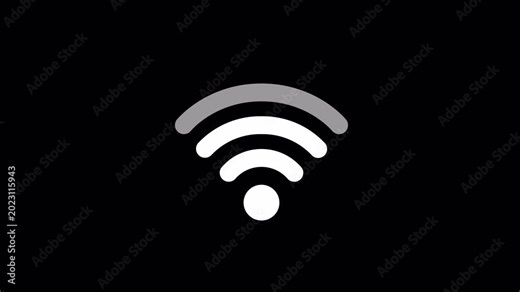 No WiFi Signal Disconnected Network Error Icon Animation Transparent Background 4K Video