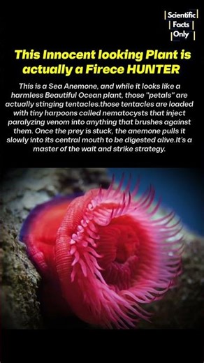 Don't get fooled by it's beauty 🦑💀 : Sea Anemone Explained #science #nature #ocean