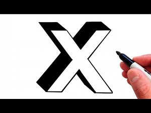 How to Draw Letter x in Lowercase 3D