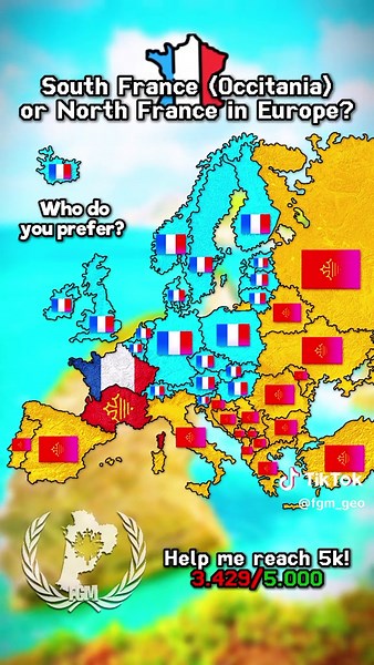 Exploring Maps of South and North France