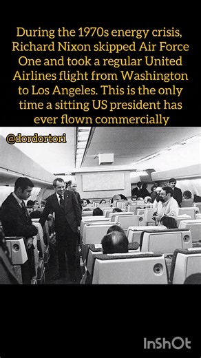 The Only Time a Sitting U.S. President Flew Economy #history #RichardNixon #EnergyCrisis #didyouknow