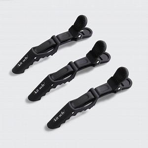 Black No-Slip Crocodile Clips 3pc Set