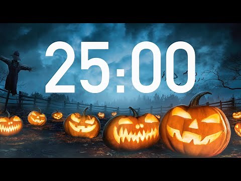 Halloween Timer 25 Minutes with Spooky Music (4K)