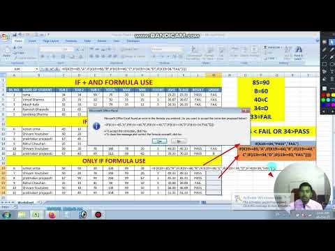 How to Create a Grade Calculation Formula in Excel Using IF OR AND