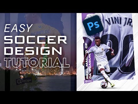 Pro Football Poster Design in Photoshop 2025! ⚽ Free PSD + Tutorial