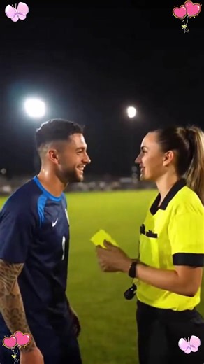 When a beautiful female referee appears on the field #referee #fyp #foryou #footbll