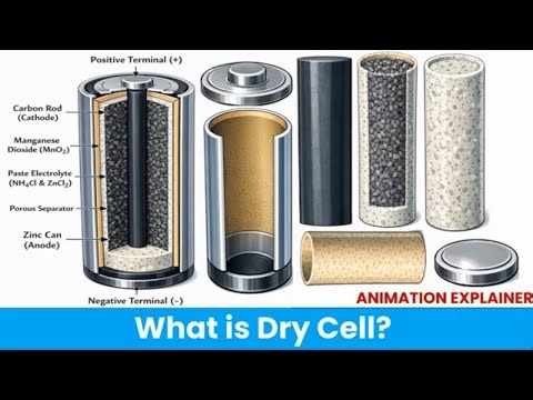 Dry Cell Working Principle Explained | Battery Technology Animation