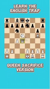 The English Trap Queen Sacrifice Version 📖♟️🔥 #chessmaster | Chess Master