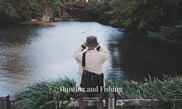 Hunting and fishing - Html Code Example by Nicepage