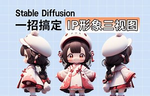 全网最牛Stable Diffusion生成IP形象三视图！1分钟快速实现SD制作角色三视图保姆教程，从此告别手绘和建模（附模型工具）小白也能轻松学会！建议收藏