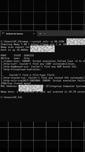 Ejecuté el script VULN de Nmap y esto pasó... 🌋