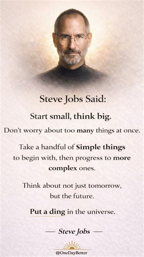Start Small, Think Big – Steve Jobs’ Powerful Success Advice #motivation #quotes#lifelessons