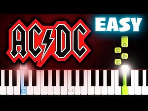AC/DC - Back In Black - EASY Piano Tutorial