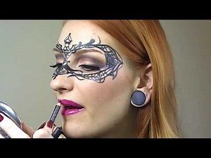 Easy Masquerade Makeup Mask Tutorial / Creative Make-up Halloween