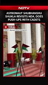Astronaut Shubhanshu Shukla Revisits NDA, Does Push-Ups With Hunter Squadron Cadets