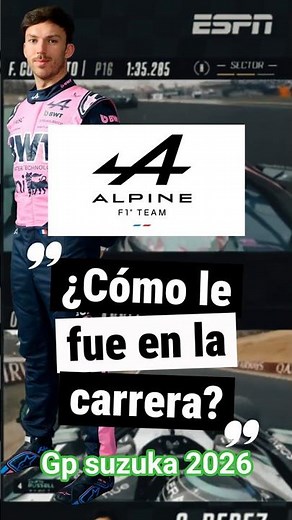 ¿Cómo le fue a Alpine en el #suzukagp ? #f1 #f1shorts #colapinto #gasly