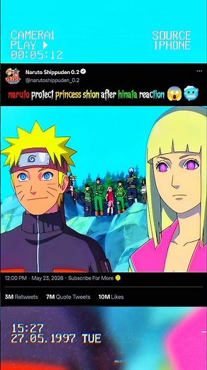 naruto protect princess shion after hinata reaction #minatonamikaze #animeedit #anime #trending