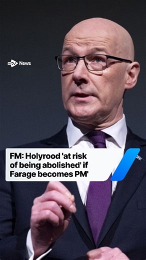 STV News | John Swinney has claimed Reform UK leader Nigel Farage is a “direct threat” to the Scottish Parliament, and could abolish Holyrood if he... | Instagram